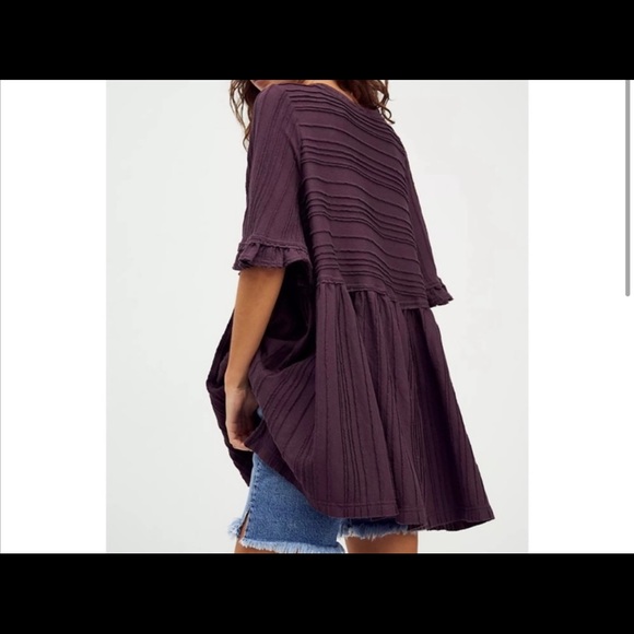 FREE PEOPLE Take a Spin Tunic size S. Color: Black Honey ( deep maroon) - Picture 4 of 13